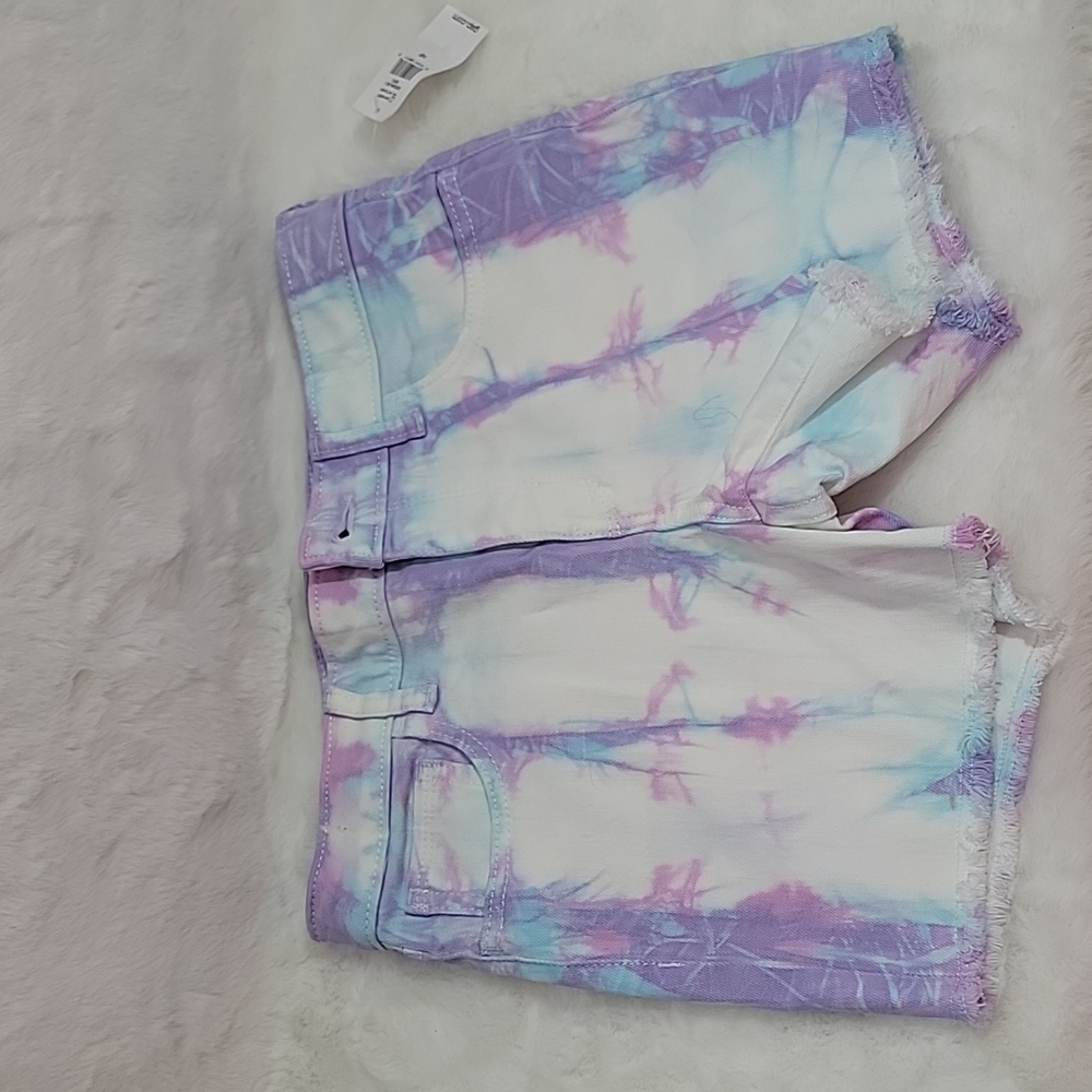 Gap Kids Girls Midi Short Tye Dye Jean Shorts